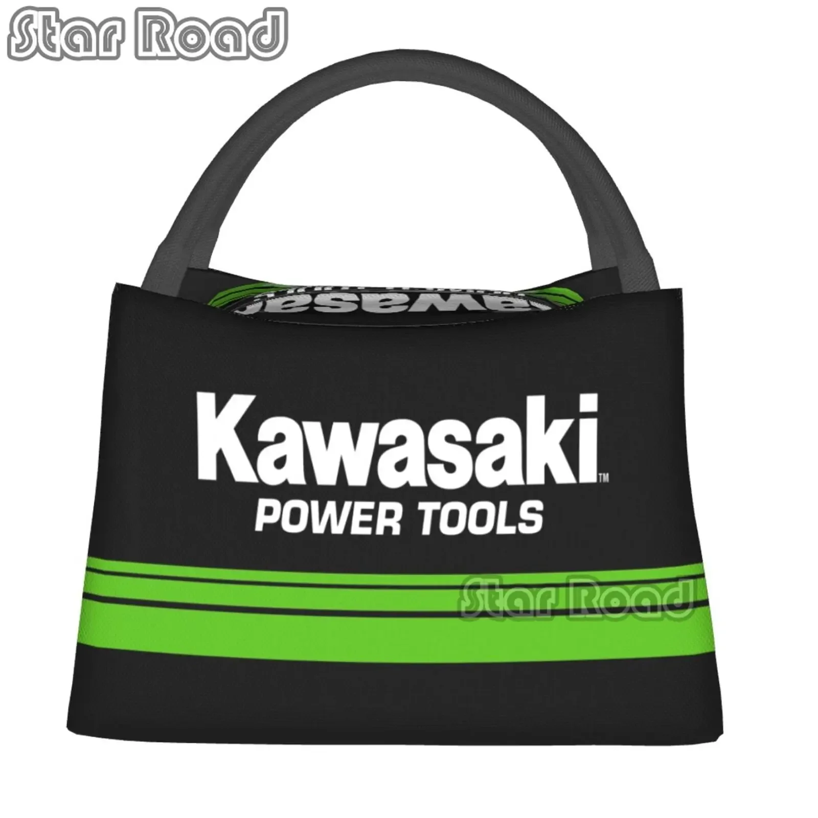 Kawasaki Motorcycle Logo Big Size Lunch Bags for Thermal Cooler Bento Box Women Lunch Box Food Bag for Office School Work