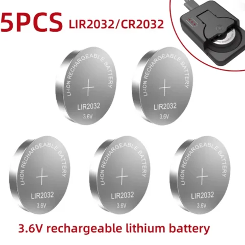 2-10PCS LIR2032 Rechargeable Lithium Battery 2032 Charging Can Replace 3.6V 40mAh CR2032 for Watches Coin Battery