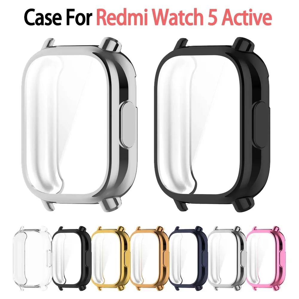 TPU Screen Protector Cover For Redmi Watch 5 Active Smartwatch Case Protective Shell For Redmi Watch 5 Active Bumper Shell