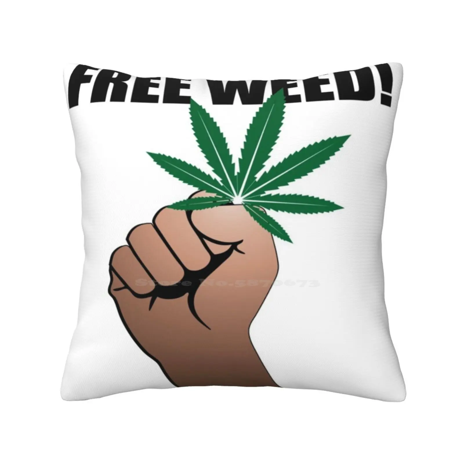 

Free Weed Soft Comfortable Pillowcase Freeweed Ganjah Pot 420