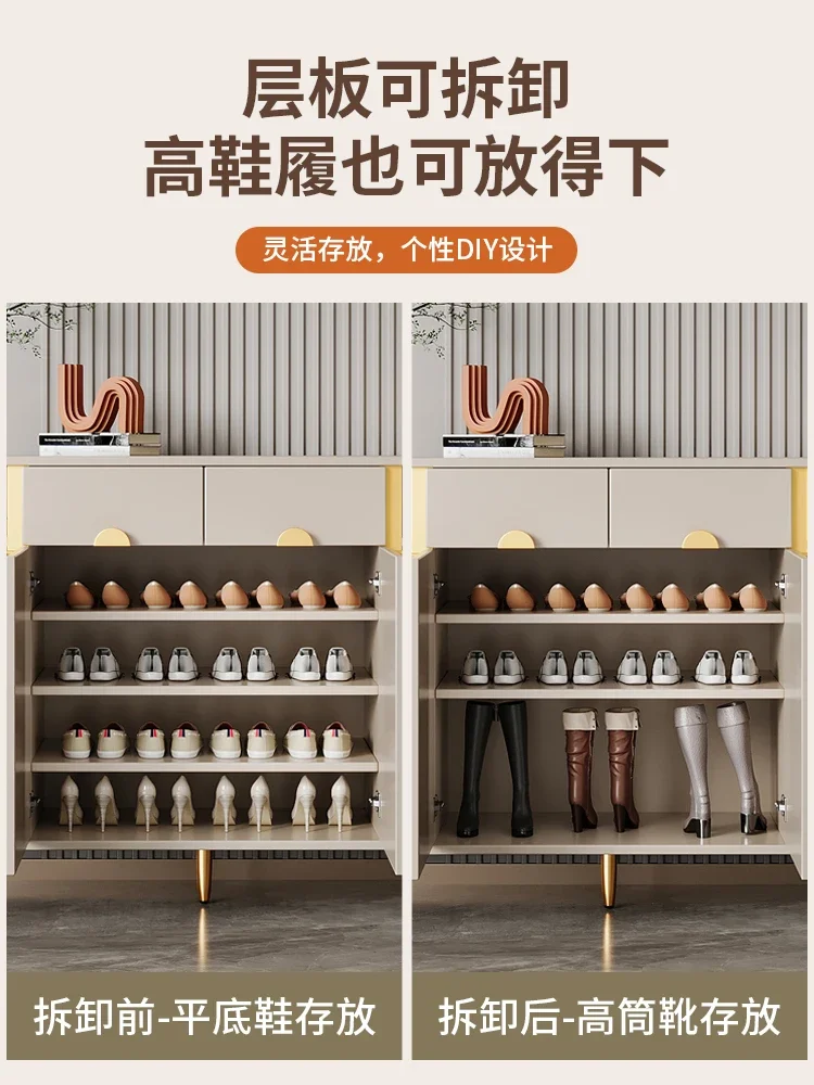 Light luxury shoe cabinet, large capacity, simple modern entrance cabinet, simple storage cabinet, multifunctional storage cabin