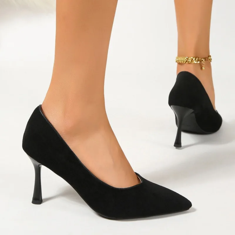 2026 Spring/Summer New Simple and Elegant Sandals, Pointed High Heels, Fashion Women's Shoes, Shallow Mouth Fashion Shoes