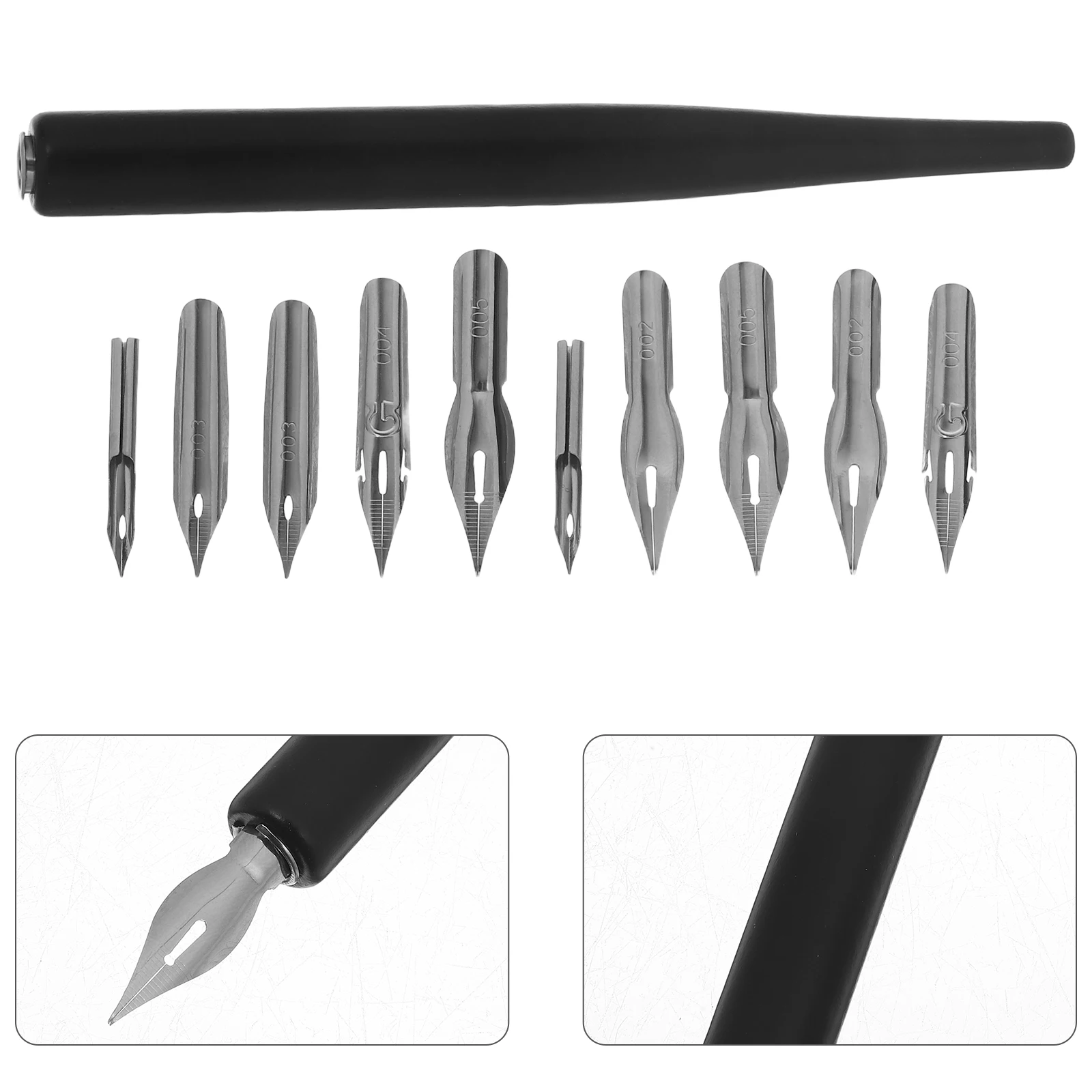 

Wooden Dip Pen Ink Dipping Nibs Drawing Black Pens Ballpoint Decorative Calligraphy Tips Art Painting Cartoon Dipped Fountain