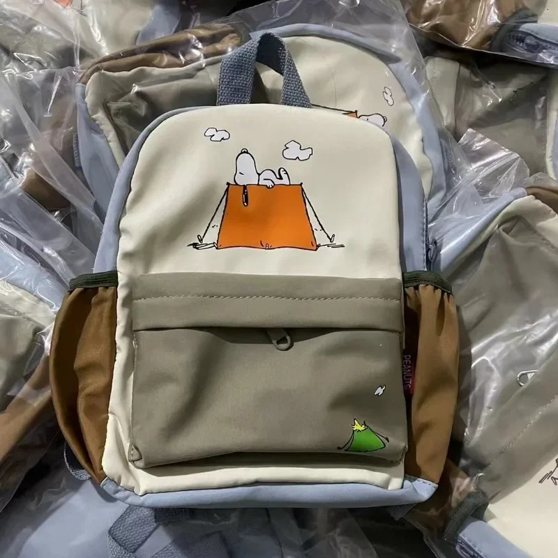 Bolso de Dibujos Animados de Snoopy, Mochila Escolar de Moda, Diseño Popular y Bolso de Hombro Decorativo para Uso Diario
