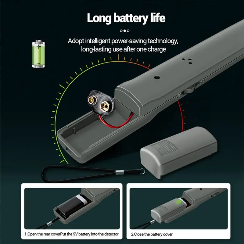 [NEWA76K!】 Metal Detector High Sensitivity Metal Scanner DM3004A Security Checker Pinpointer Search Coil
