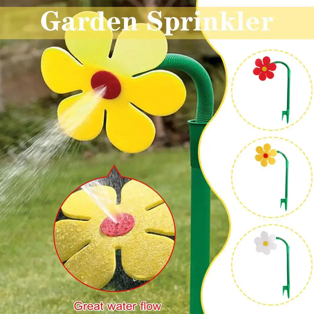 Sunflower Waterer Garden Sprinklers Funny Dancing Daisy Adjustable Head System Water Dropper Head Irrigation Sprinkler W1C0