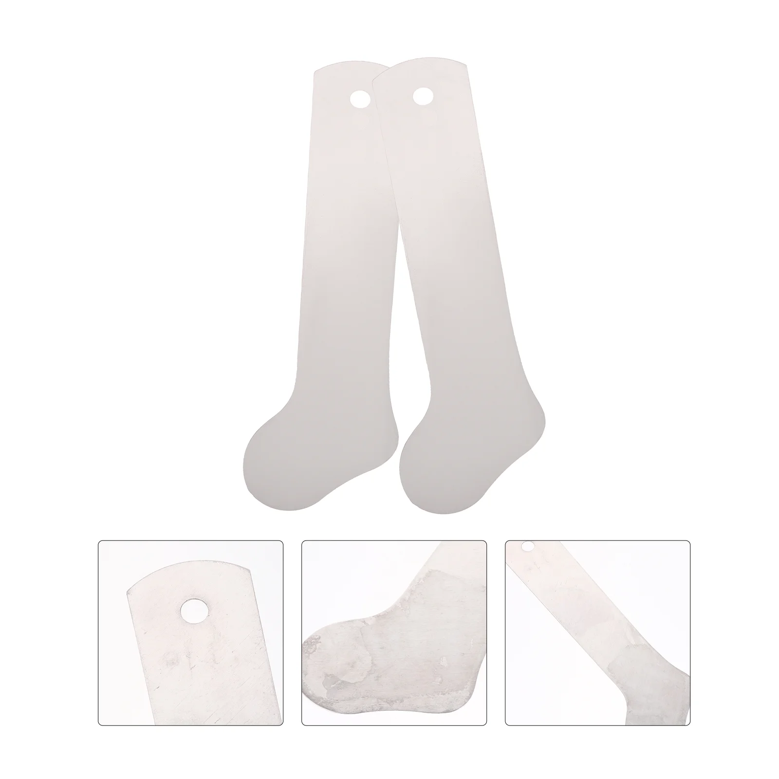 Planche saillante pour chaussettes, gabarit de transfert bricolage, impression par sublimation en métal, face droite en aluminium, 2 pièces