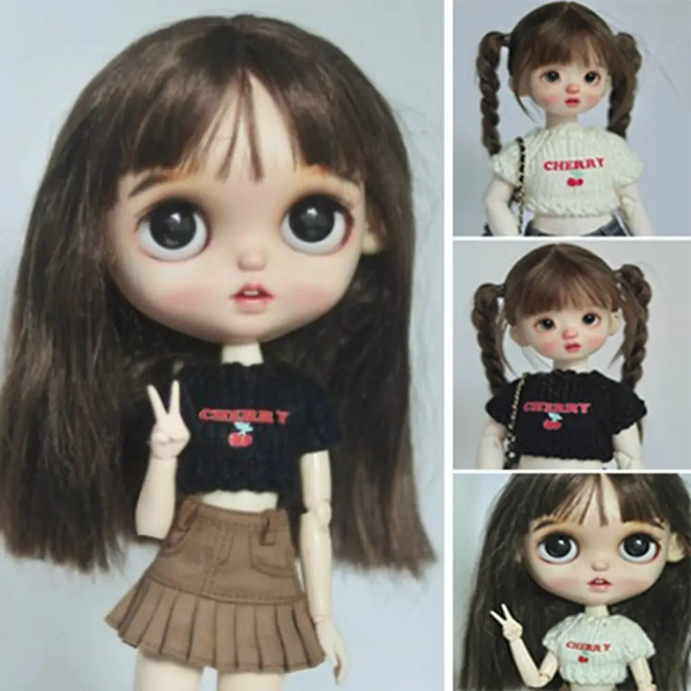 

Fashion Short Sweater Clothes Casual Cute Mini Princess Sweaters Tops Handmade DIY Accessories Knittted Coat for 1/6 BJD Dolls