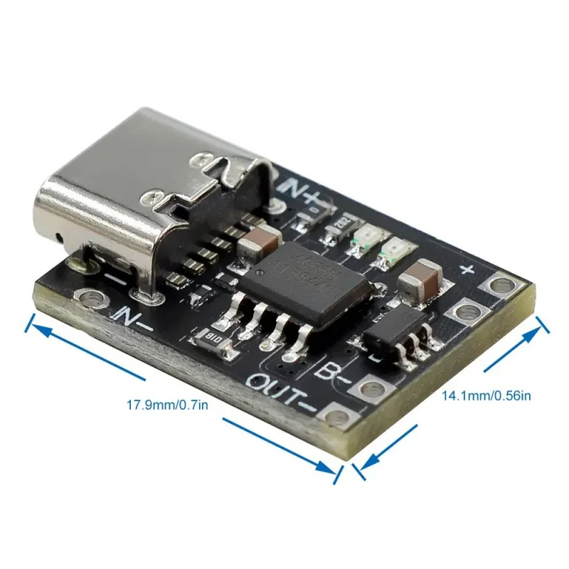 Placa de carregamento de bateria de lítio ternária ultrapequena1A 3.7V4.2VCharger moduleType-CInterface com placa