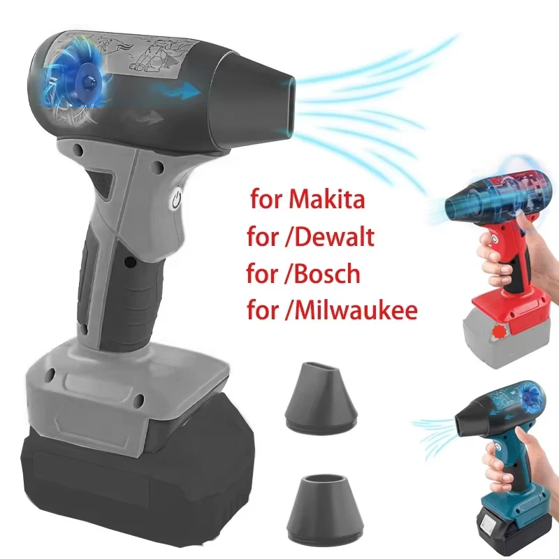 

Jet Blower 130000RPM 4-Speed Cordless Powerful Turbine Fan for Makita/Dewalt/Milwaukee/bosch18V 20V Battery Electric Air Duste
