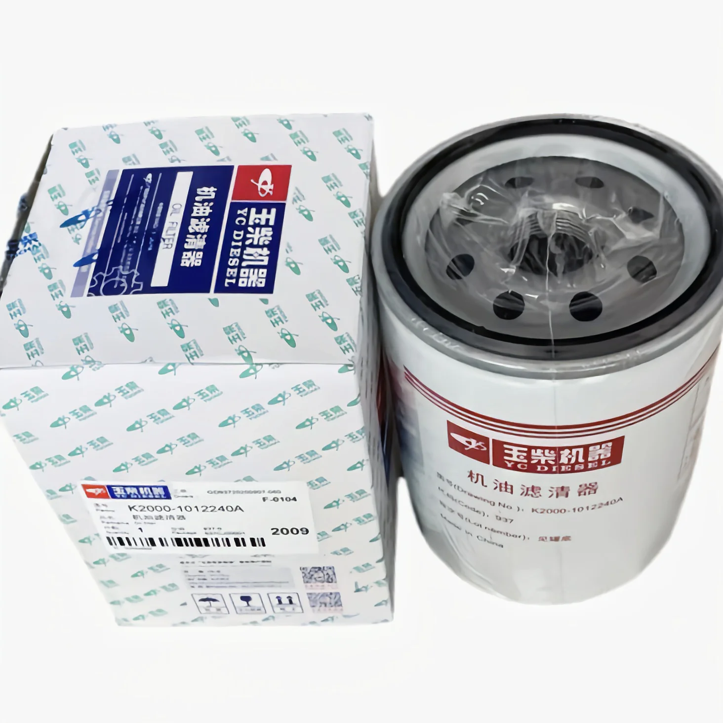 Yuchai K2000-1012240A oil filter element; Original Yuchai YC6M engine oil filter K2000-1012240A