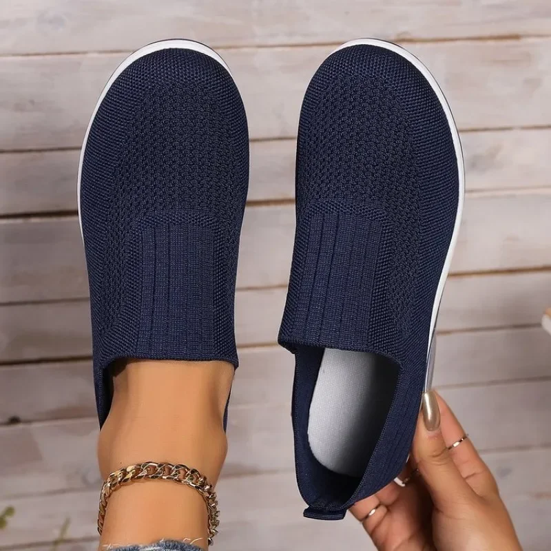 Summer Women Fashion Vulcanized Sneakers Platform Solid Color Flat Ladies Shoes Casual Breathable Wedges Ladies Walking Sneakers