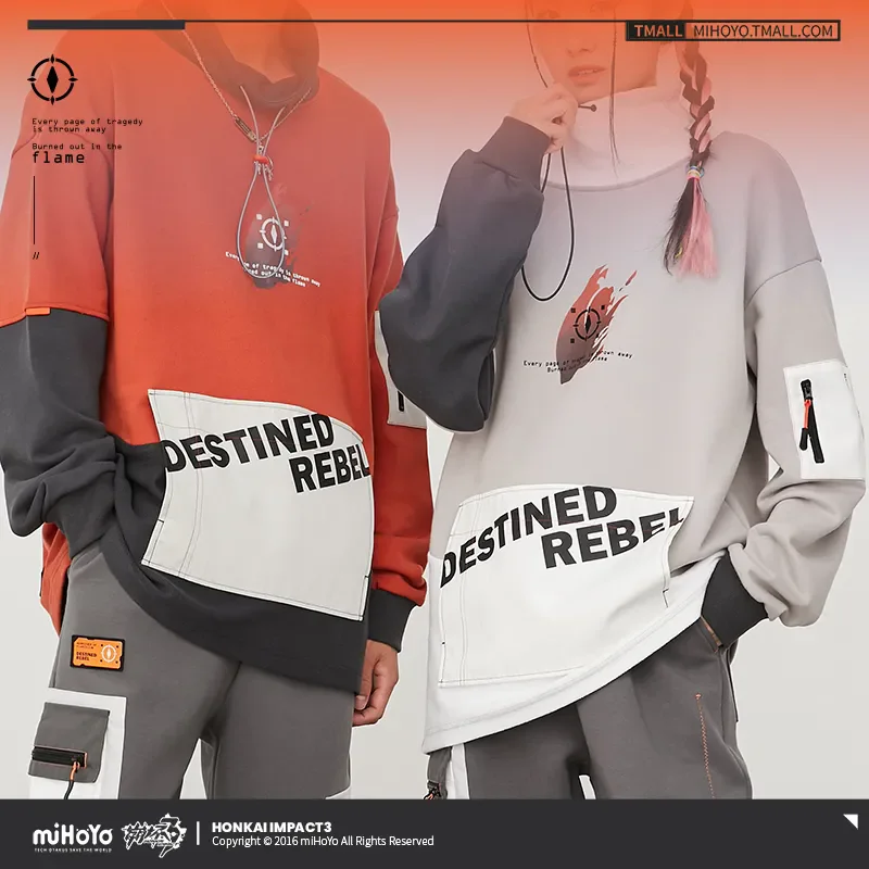 

miHoYo Official Game Honkai Impact 3 Kiana Kaslana Theme Inner Hoodie Anime Clothing Coat Casual Long Sleeves Cosplay Xmas Gifts