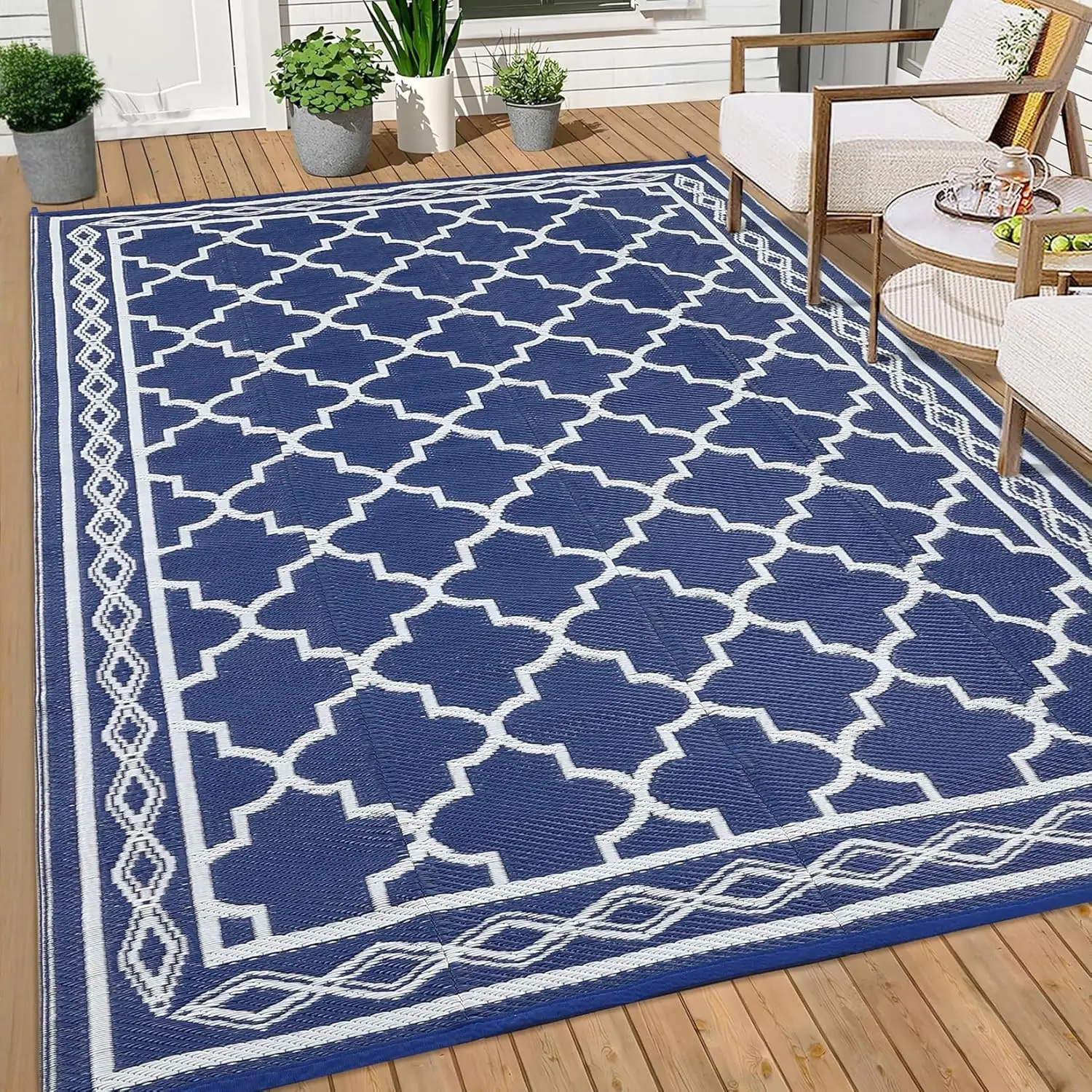 Outdoor Camping Rugs 8X10 - Dwustronna mata ogrodowa 8x10 stóp –