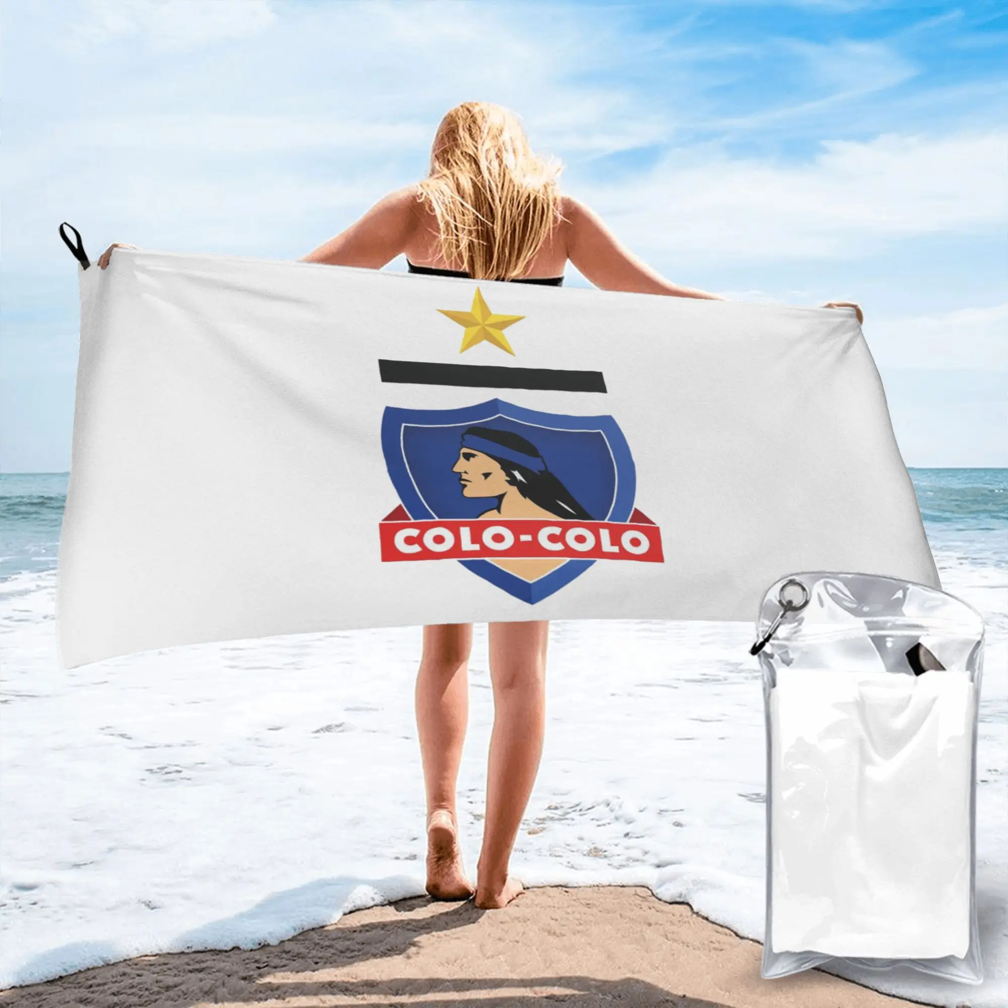 Social Y Deportivo Colo-Colo Beach Towel Soft Microfiber Quick Dry Absorbent Quick Towels For Yoga