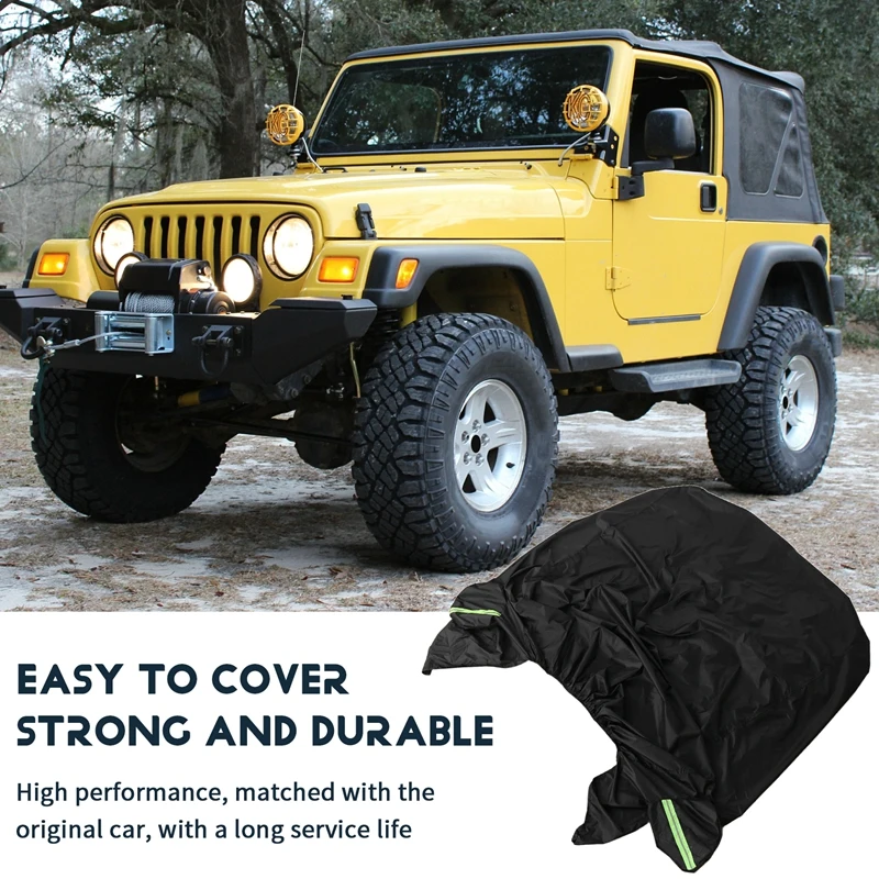 For Jeep Wrangler TJ Waterproof Anti-Ultraviolet Sunshade Dust Cover Half Heat Insulation Car Cover