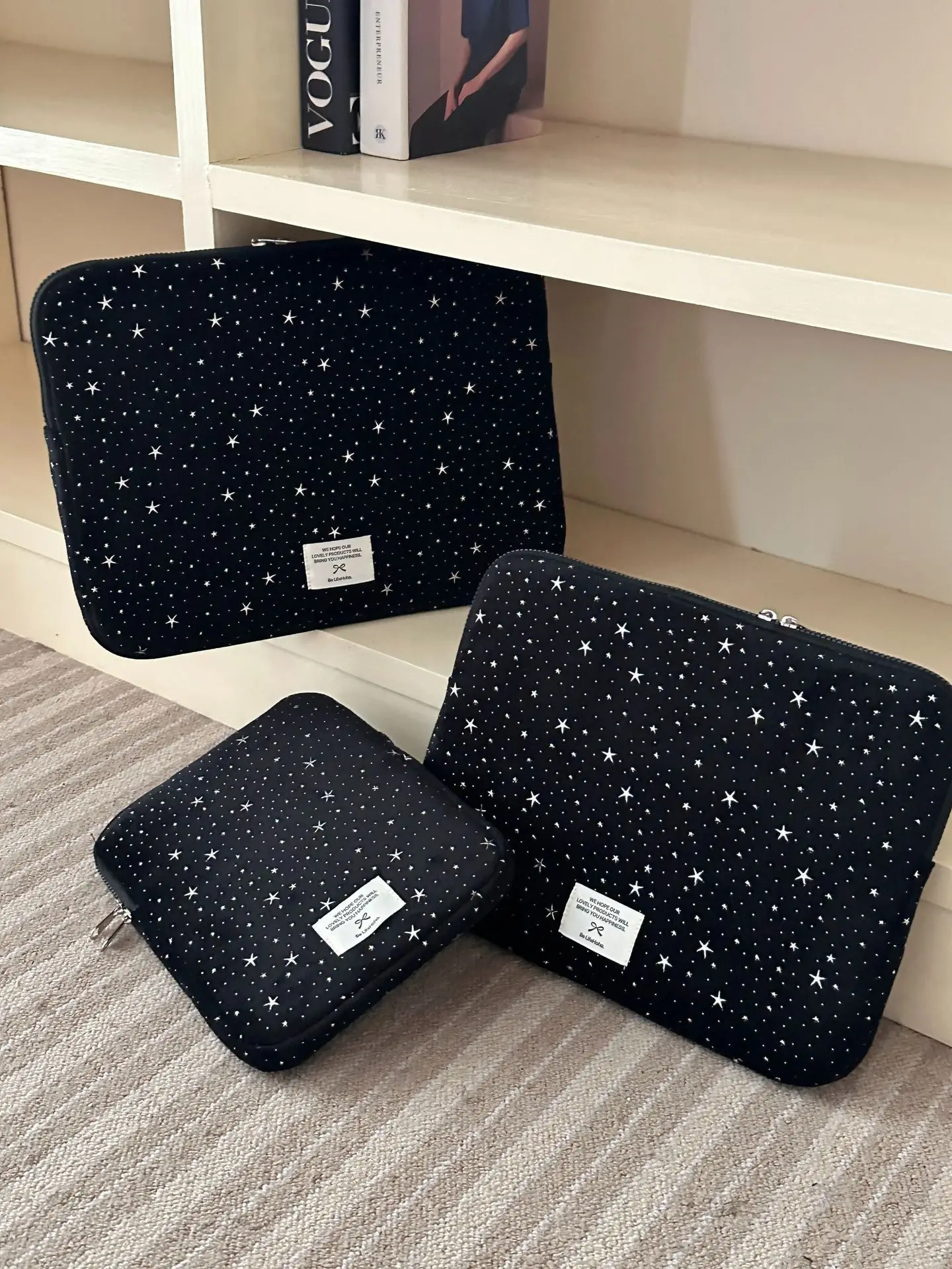 Juste pour ordinateur portable version coréenne, poudres mignonnes pour tablette, Macbook, Dell, Huawei, Samsung, HP, Lenovo, ISub, étoiles, 11 ", 13.3", 13.6 ", 14", 15 ", 15.6"