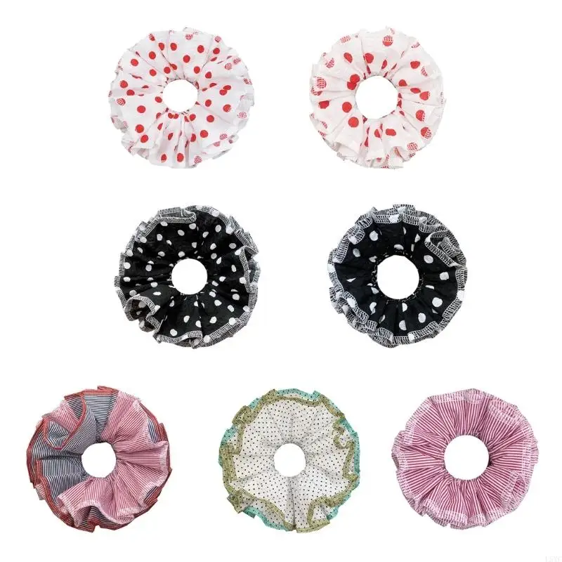 

L5YC Vintage Hair Scrunchy Women Hair Bun Hairpieces Hair Scrunchies Female Headdress Teenager Girl Hair Styling Tool