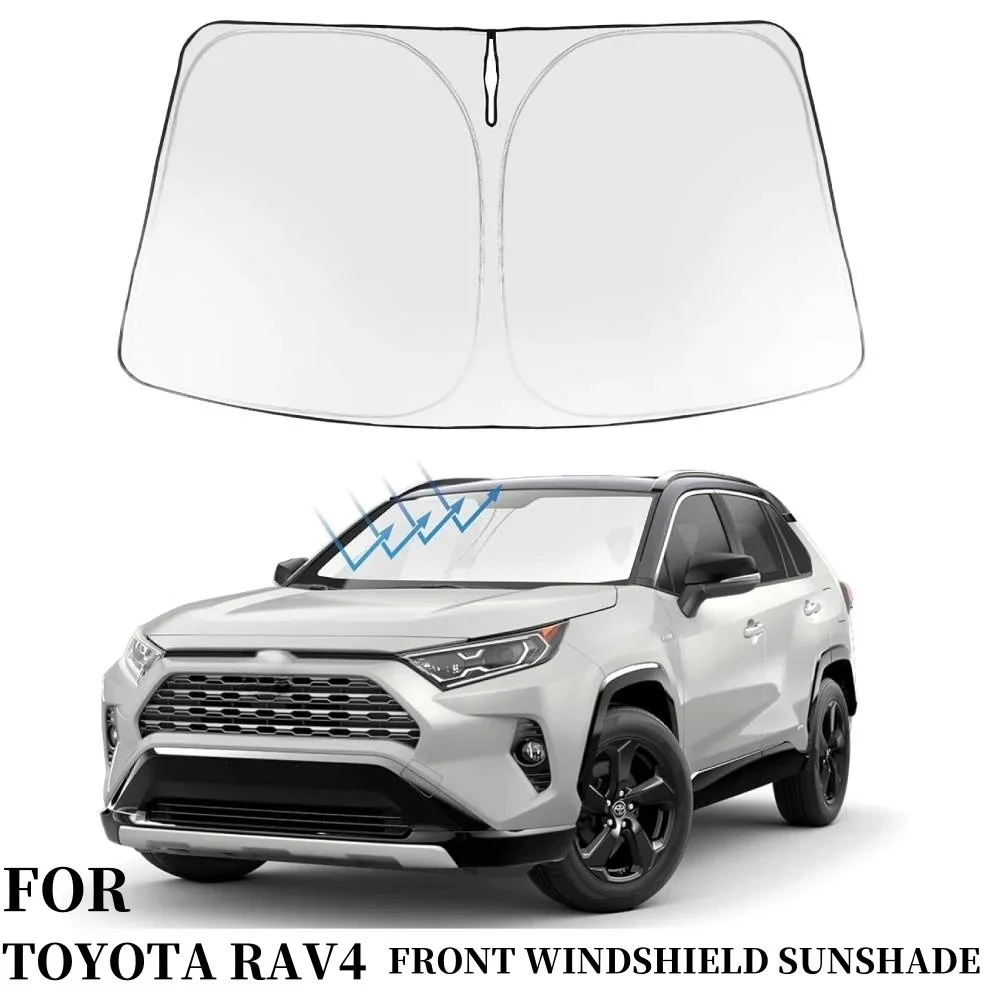 Car Front Window Sunshade Cover Parasol Coche Windshield Sun Visor Shading Sunscreen for Toyota RAV4 2019 - 2024 Accessories