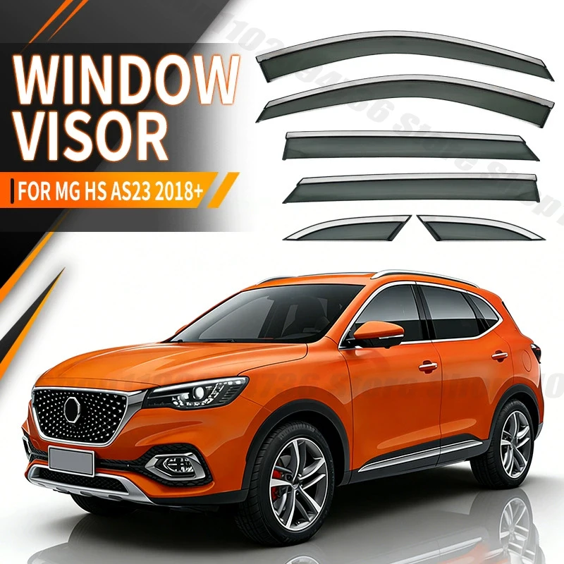 Window Visors for MG HS MK1/MK2 6pcs Side Window Rain Guard Wind Deflector Weathershield Vent Visor for Car Windows