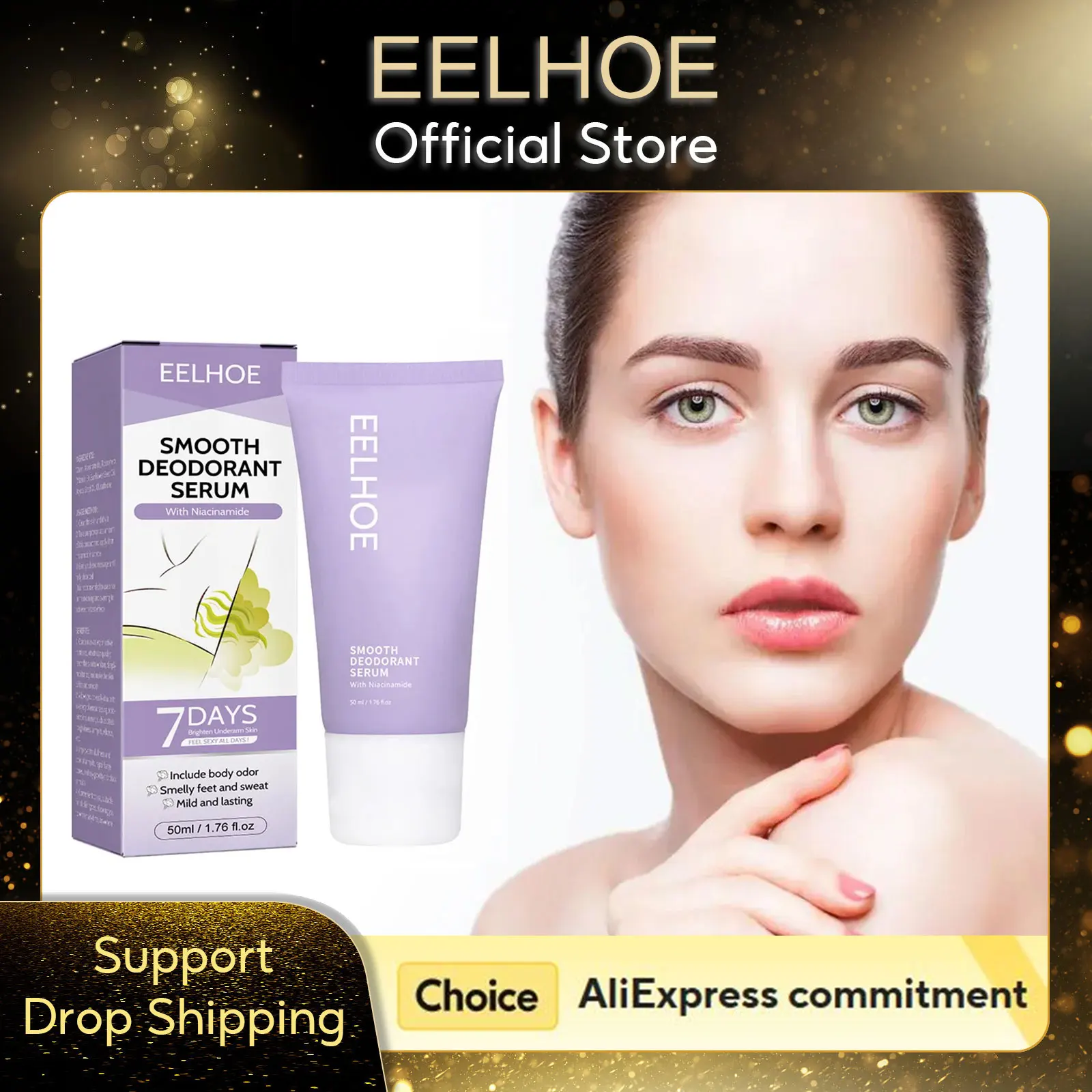 EELHOE Deodorant Underarm Sweat Odor Remover Refreshing Armpit Sweat Suppression Body Odor Removal Aroma Underarm Deodorant 50ml