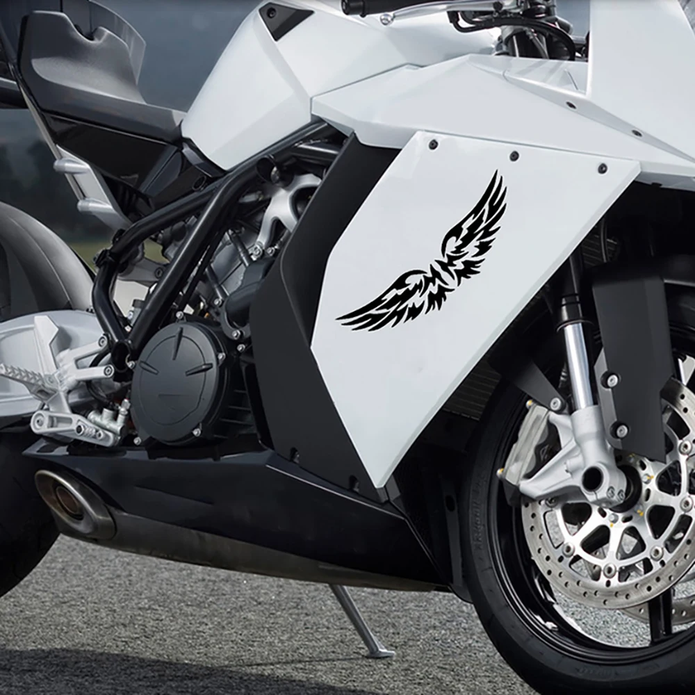 DIY Angel Wings Reflective Car Stickers Decor Moto Helmet Motorcycle Auto Body Windshield Fuel Tank Decals Accessories image 3