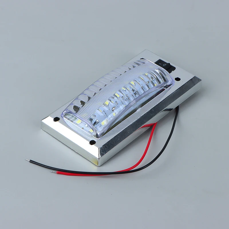LED 12V-24V Panel Light High Brightness Car Interior Reading Lamp for Van Truck RV Boat Camper - On-Off Switch Cabin Lighting