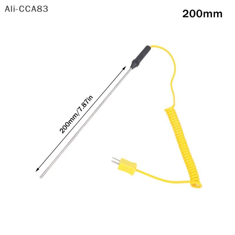 

(YY)1Pc 2025 New K-Type Thermocouple 100/150/200/300/500mm Probe Sensor with Wire Cable Temperature Controller Measuring Tools