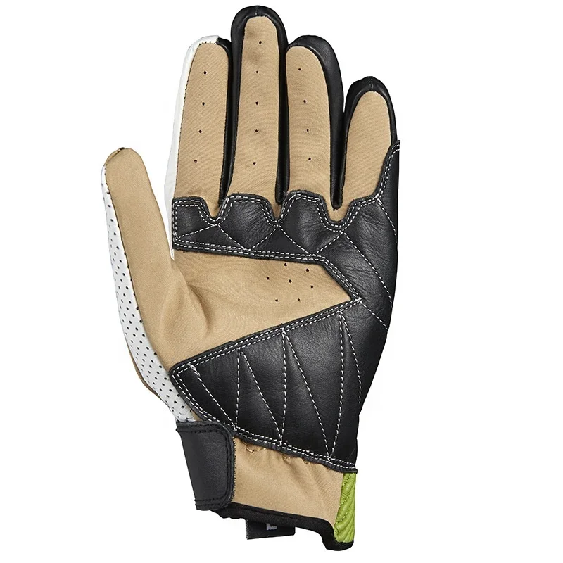 Guantes de moto de cuero transpirable para hombres, guantes de carreras de piel de vaca, caballero de equitación, motocross todoterreno, ciclista