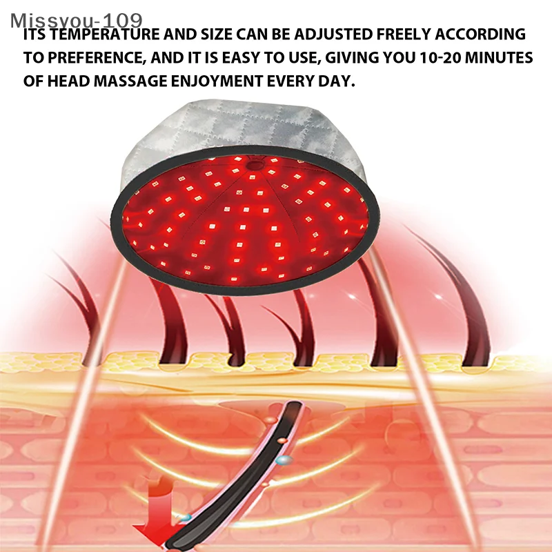 غطاء علاج سبا للشعر الكهربائي مع تسخين حراري قابل للتعديل للعناية الشخصية بالشعر #6