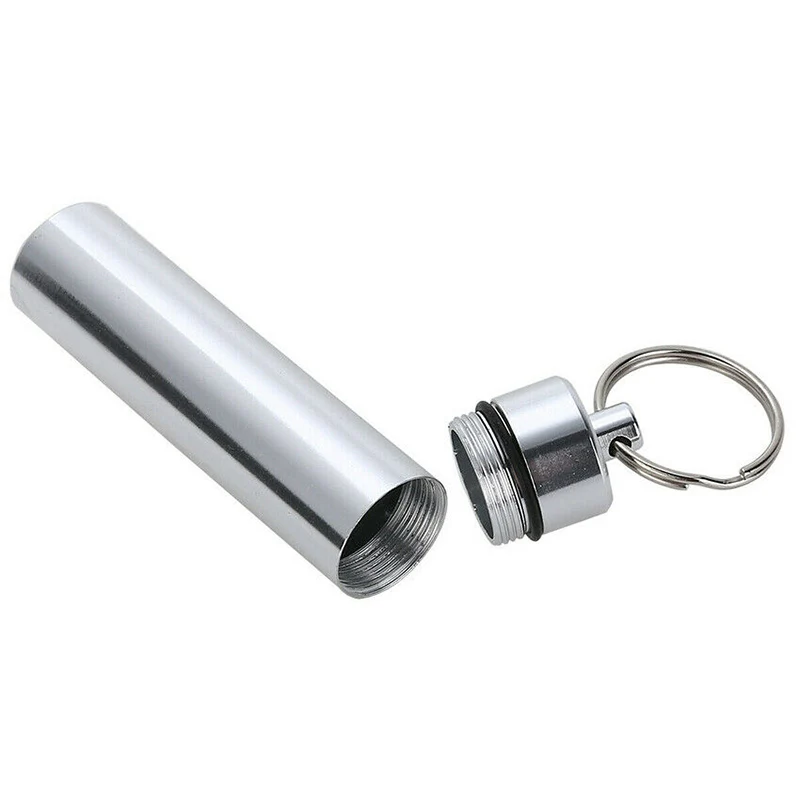 Portable Aluminium Pill Case Keychain Outdoor Pocket Pill Box Container Multifunction keychain Hearing Protection Earplugs Box