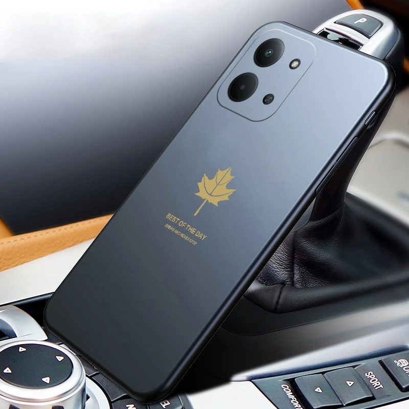 ل Xiaomi Poco C85 غطاء فاخر مابل ليف سيليكون بولي TPU لينة حافظة ل Xiaomi Poco C85 غطاء فوندا كابا