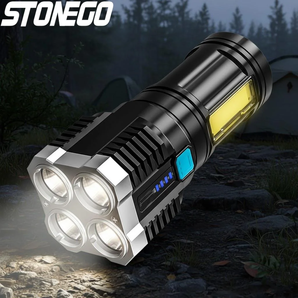 

Multi Functional LED High Beam Flashlight COB Side Light USB Charging Outdoor Portable Enhanced Hiking Exploration Light