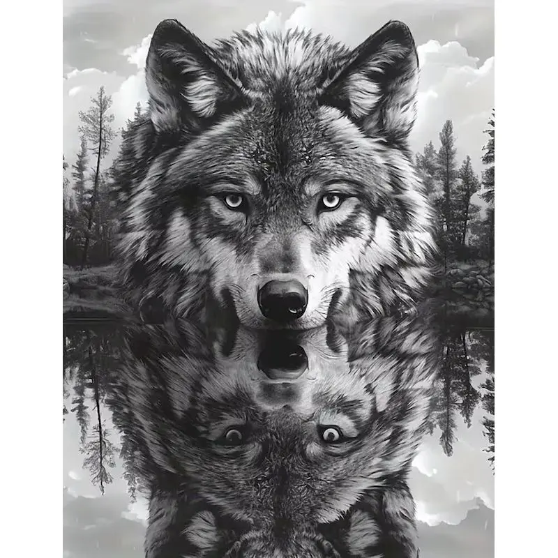 

Diamond Painting Kit Arts And Crafts Diy Crafts Wolf Full Round Paint With Diamonds Home Wall Decor Diamond Art Kits For Adults