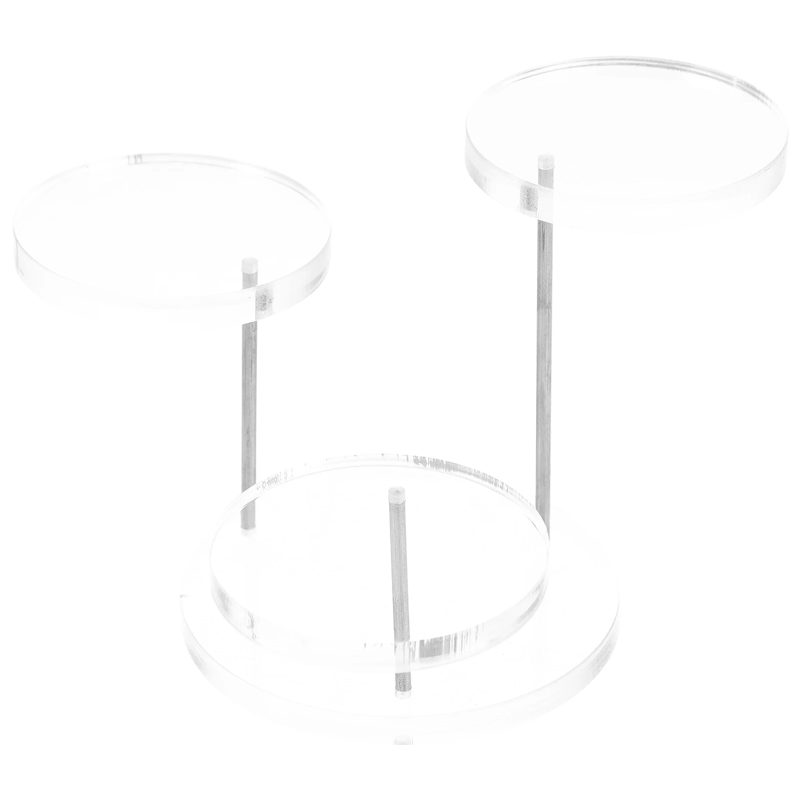 

3 Tier Jewelry Display Clear Ring Holder Round Rotating Shelf ganizer Decor Display Shelf Acrylic Riser Riser