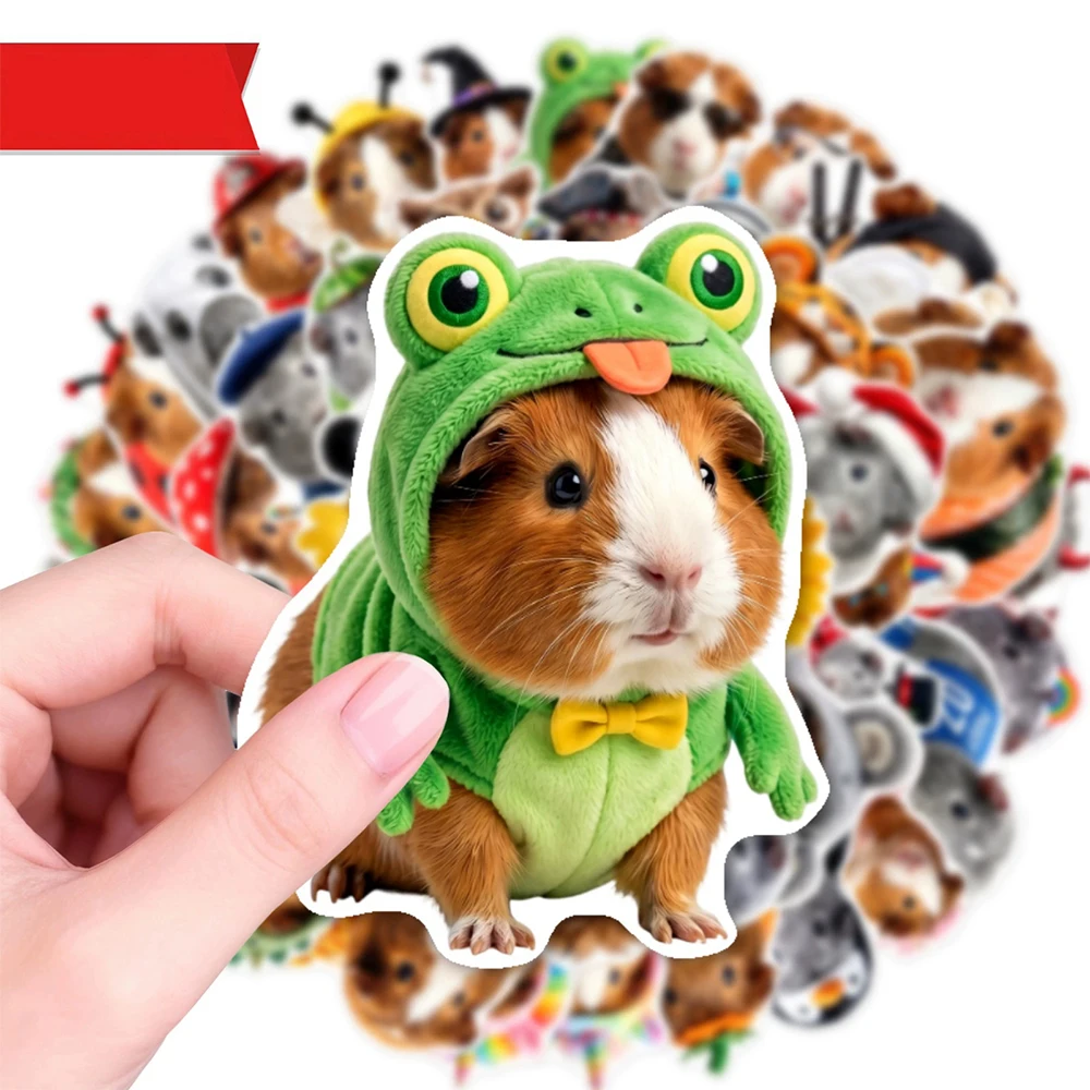 

10/30/50pcs Kawaii Cartoon Guinea Pig Animal Stickers Funny Graffiti Sticker Skateboard Phone Suitcase Helmet Cute Decals Decor