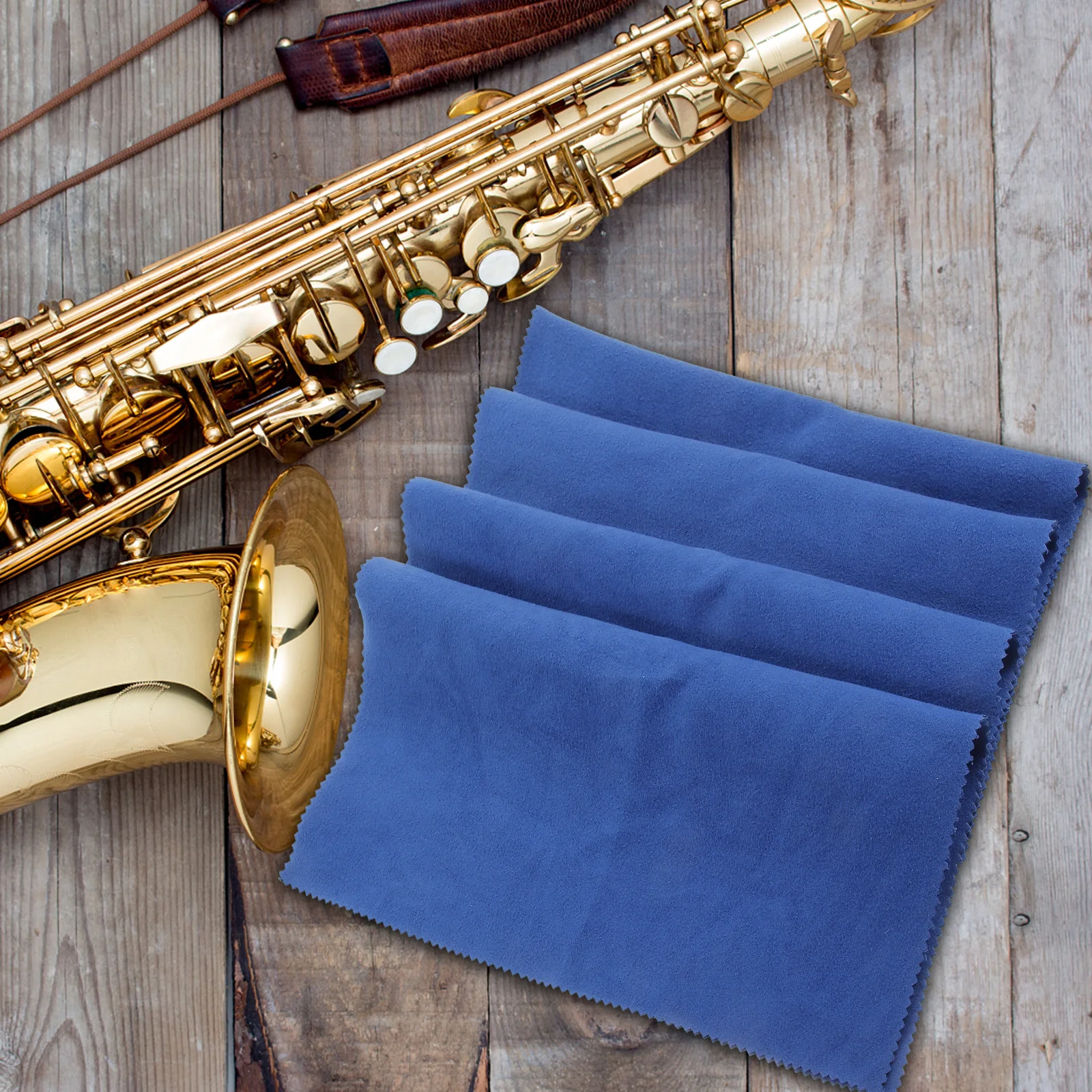 

4pcs Instrument Cleaning Cloths Microfiber Polishing Cloth Reusable Dusting Wipes For Guitar Violin Cello Flute Clarinet Fiber