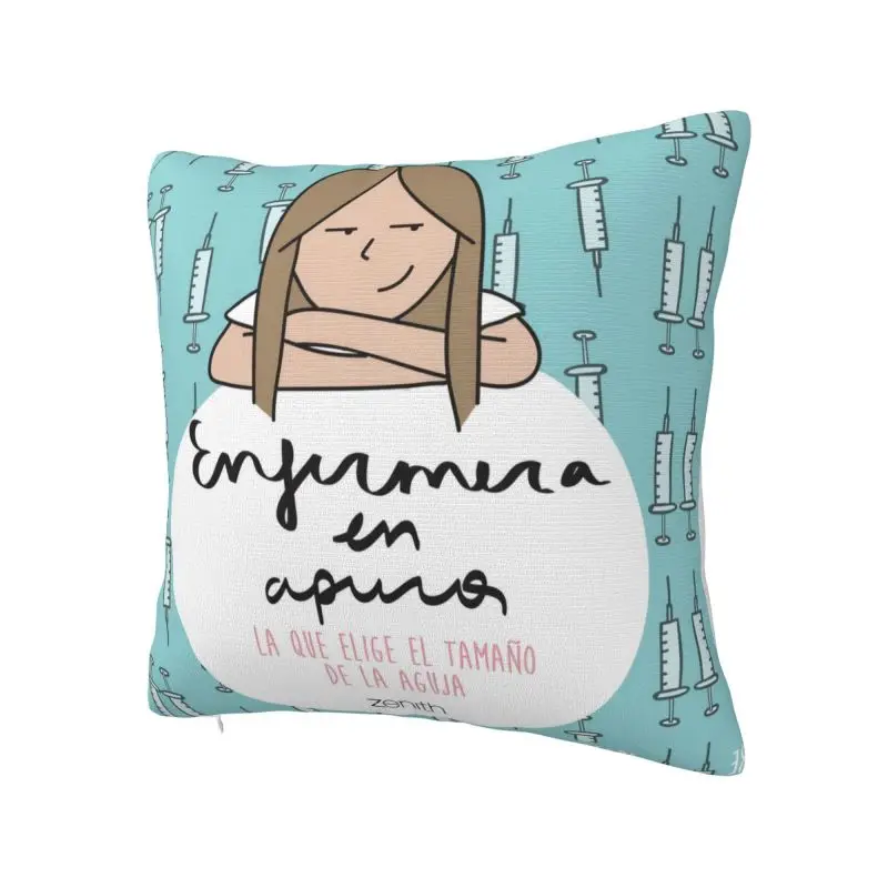 Custom Enfermera En Apuros Doctor Nurse Cushion Cover Soft Polyester Throw Pillow Case For Sofa Car SeatHome Decor Pillowslip