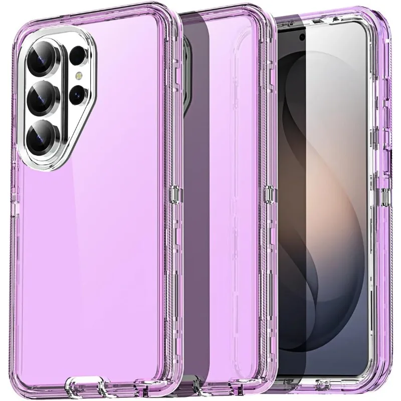 Heavy Armor Rugged Clear PC+TPU Case For Samsung Galaxy S26 Ultra S25 S24 S23 S22 Plus OTT-BOX Enhanced Shockproof Protect Cover