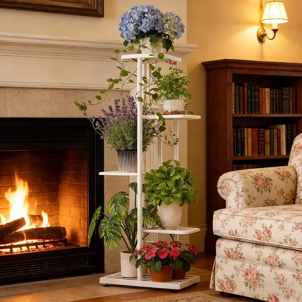 

Подставка для растений «Годовая новинка»: многоуровневая металлическая подставка AllInOne для нескольких кашпо, универсальная подставка для демонстрации растений в помещении и на улице, Id