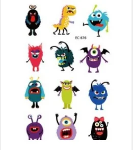 

Cute Halloween Tattoos for Kids Small Animal Personality Fake Tattoos Stickers Waterproof Fake Body Art for Party Accessories