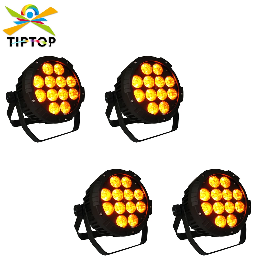 

Cheap Price 4 Unit 12x18W Portable Led Par 64 RGBWA UV Magic DMX Disco Outdoor Lamp Sound Activated Lighting 6/10 channels