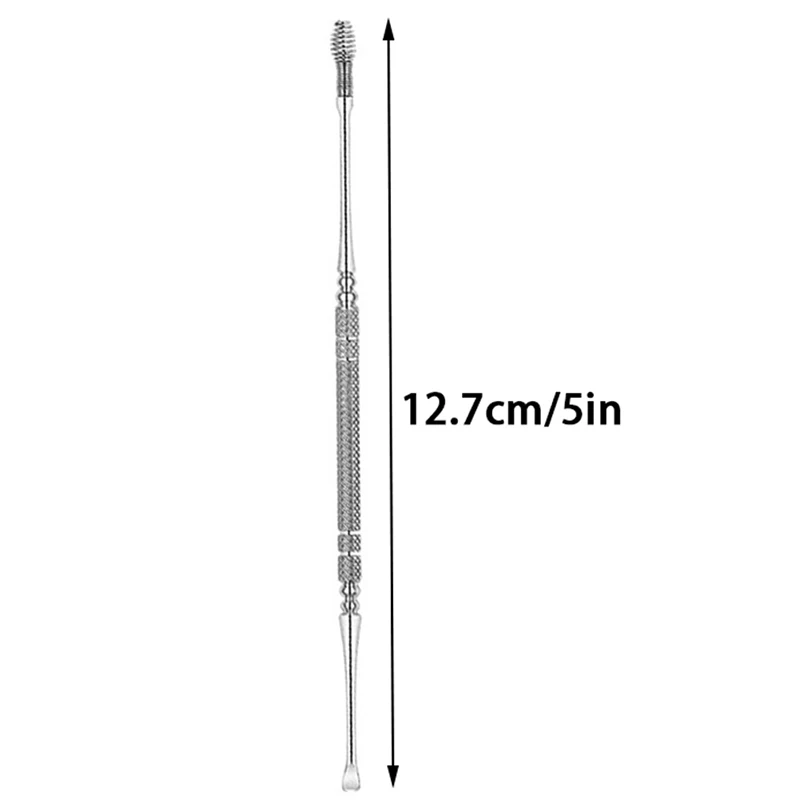 

Двусторонний спиральный инструмент для чистки ушей из нержавеющей стали, ложка-кюретка для удаления ушной серы, средство для ухода за ушами