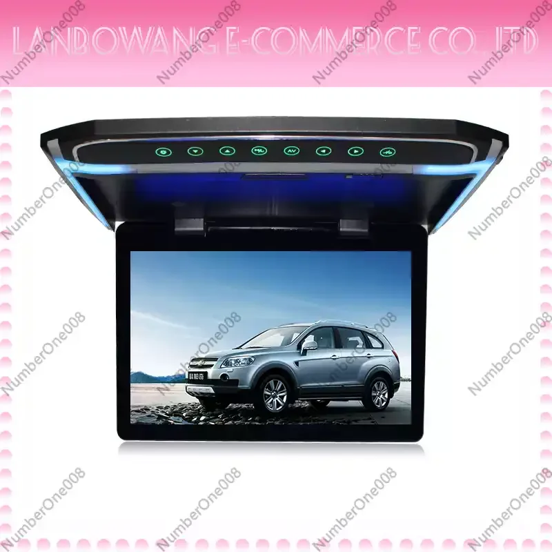 Ultra-Thin 10.1-Inch Car Ceiling Display Car Roof Mounted Monitor Display Video Player High Definition