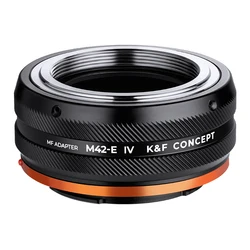 K&F Concept M42-E IV PRO M42 Mount Lens to E FE Mount Camera Adapter Ring for Sony A6400 A7M3 A7R3 A7M4 A7R4