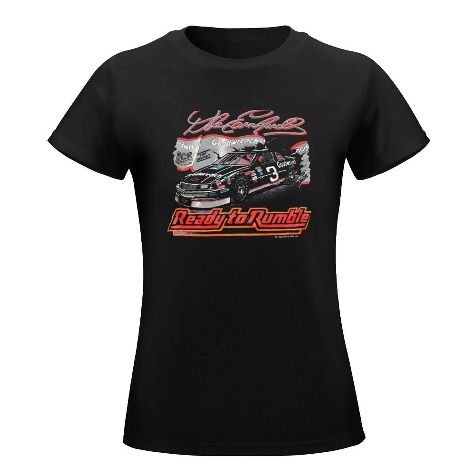 Dale Earnhardt Ready To Rumble Vintage T-Shirt anime clothes Blouse Women tops