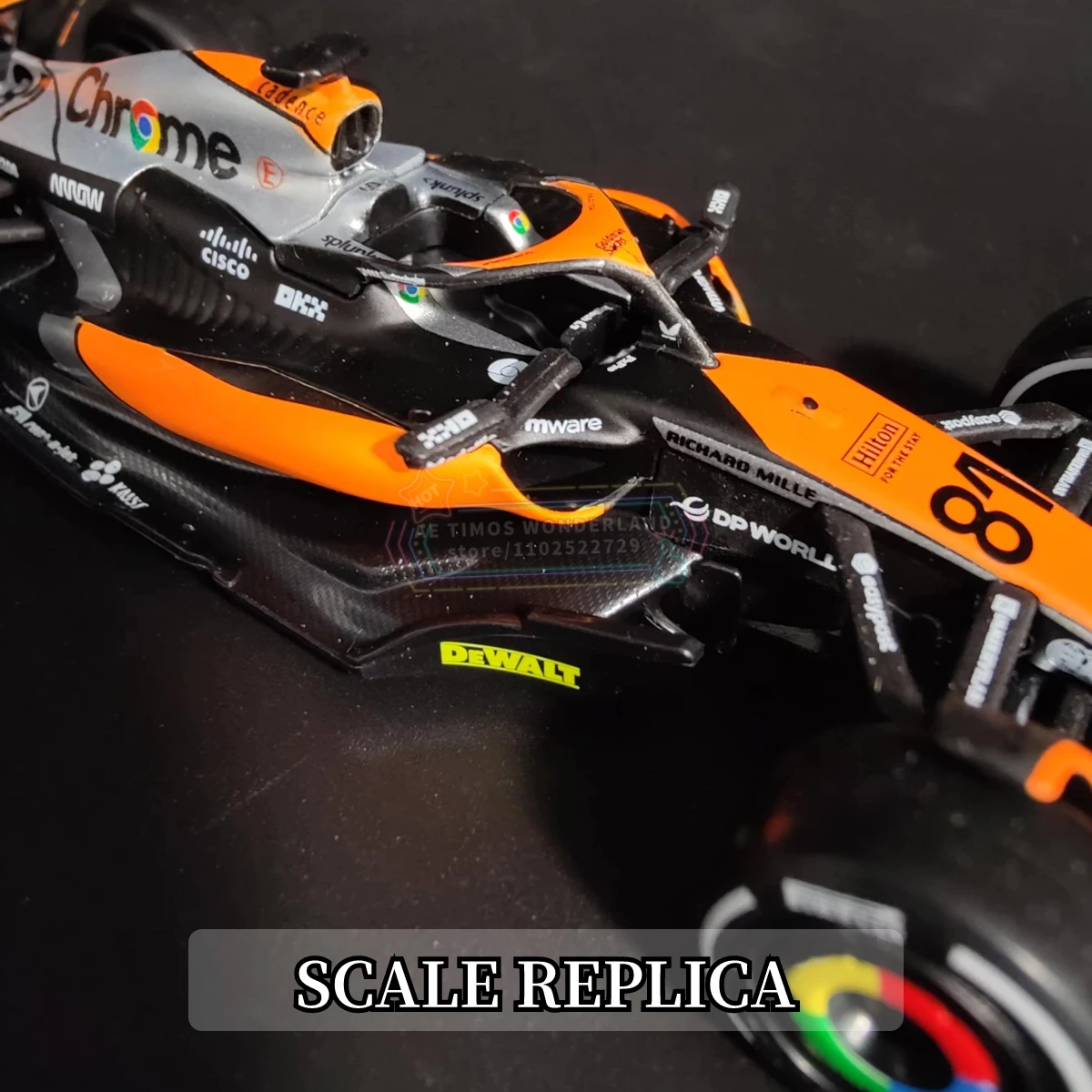 Bburago 1:43 F1 2023 Mclaren MCL60 Car Model Piastri Norris Signature Showcase Formula 1 Toy Miniature Replica Xmas Gift