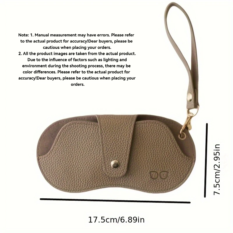 Soft Lychee Pattern PU Leather Glasses Bag Retro Sunglasses Case Portable Myopia Frame Case Simple Eyeglasses Eyewear Storage