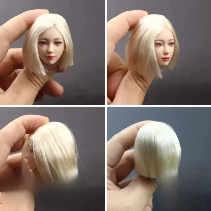 متوفر 1/6 مقياس جديد أنثى الجندي شعر مستعار مع دمى المغناطيس اكسسوارات ل 12 ''I8toys Zctoys رئيس نحت عمل نموذج لجسم #4