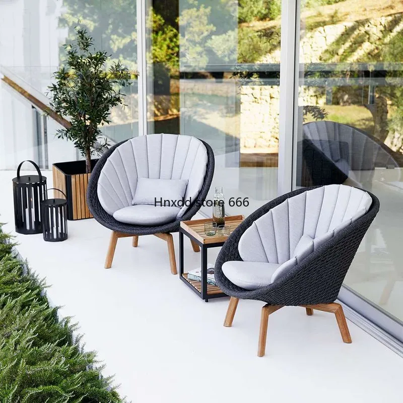 Conjunto de sofá y silla de ocio al aire libre Simple, combinación de muebles